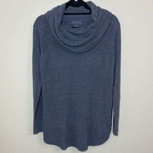 Barefoot Dreams Bluish Gray Cowl Neck Sweater
